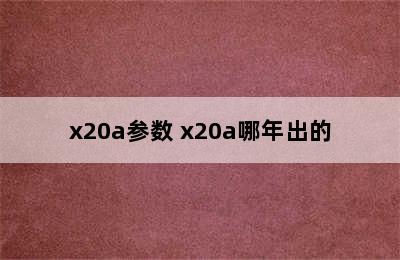 x20a参数 x20a哪年出的